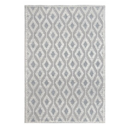 Palacedesigns 5 x 7 ft. Diamond Trellis Modern Area Rug - Ivory & Grey PA3668411